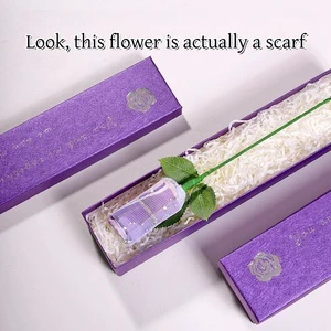 Mother's Day Gift Practical Small Gift for Mom Birthday Silk Scarf Bouquet Gift Box Granny Elderly Companion Gift BXY