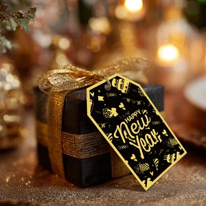 Custom With Us New Year Tag Happy New Year Paper Decoration Props Bookmark Pendant Party Supplies Postcard Greeting Card