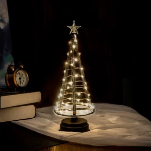 Mini 10.2 Inch Artificial USB Christmas Tree Black & White Home Decoration Supplies Targeted Product Category