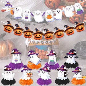 For New Arrival Halloween Horror Party Supplies Paper Honeycomb Glitter Decorations Table Centerpieces Props