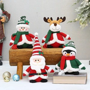 Merry Christmas Home Ornament Decoration Supplies Santa Claus Snowman Reindeer Christmas Gift Doll