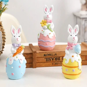 New Easter Decorations - Cute Rabbit Easter Eggs Made of Resin - Great for Home Parties As Gifts