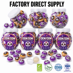 Direct Factory BRC Halloween Skull Shape Center Filled Gummies Candy Wholesale Custom Producer Boxed Bulk Private Label