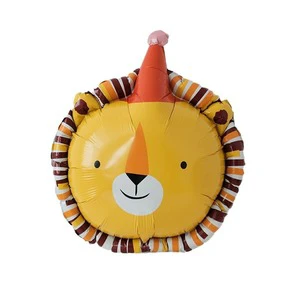 Hot Sale Cute Birthday Hat Animal Aluminum Film Balloon Fit for Children's Birthday Party Festive Carnival Background Decoration
