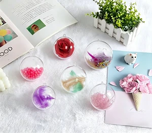 Hanging Christmas Ornament, Openable DIY Product, Custom Plastic Transparent Christmas Hanging Ball