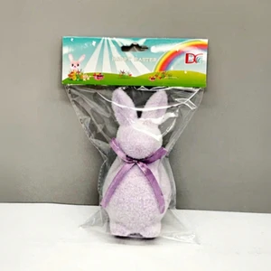 For Hot-Selling Cross-Border New Product Easter Bunny Colorful Flocked Stick PP Material New Chinese Style Ornament