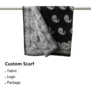 Customized 70*70cm Satin Square Cat Cartoon Turban Headband and Bag Decoration New Style Novelty Gifts for Mother's Day Spring