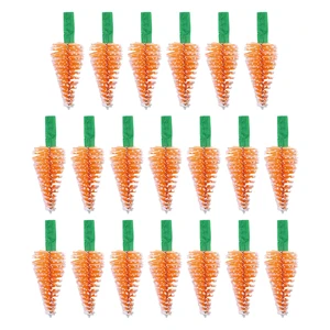 20pcs Monochrome Radish Decorations Artificial Carrot Children's Gifts Easter Party Props Creative Easter Simulation