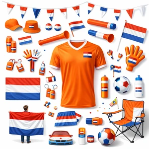Bulk Order Netherlands Fan Gift Sets Team Color Merchandise Pack for Match Day Giveaways