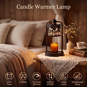 Christmas Valentine Mother's Day Gift Flameless Butterfly Floral Aroma Candle Warmer Lamp For Living Room Vanity Table