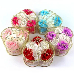 Hot Selling Wholesale 2025 Valentine's Day Preserved Exclusive 6pcs Soap Flower Valentines Day Gifts