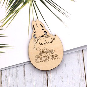 2024 Hot Sale Easter Bunny Decorations Wooden Rabbit Egg Ornaments for Easter Decor