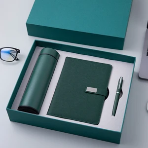 Custom Logo Business Souvenir Set Custom Logo Notebook Insulated Water Bottle Stationery Corporate Gift Set