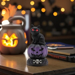 Halloween Resin Pumpkin Black Cat Eco-friendly Classic Decor Spooky Skeleton Halloween Gifts Home Decoration Witchcraft Table