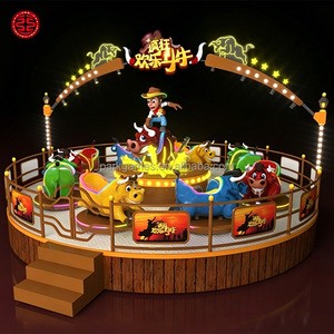 Factory Direct Price Family Friendly Design Eye Catching Jumping Carnival Happy Bullfight Rides