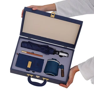 New Arrival Corporate Gift Set Notebook Umbrella Mug Pen Case Client Souvenirs for Father's Day Thanksgiving Christmas Halloween