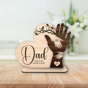 Customized Personalized Wooden Father's Day Gifts, Home Decorative Ornaments and Wooden Handicrafts