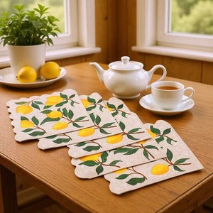 Custom Printed Modern Square Picnic Napkins-Factory Wholesale Price Tear-Proof for Thanksgiving & Christmas Outdoor Parties