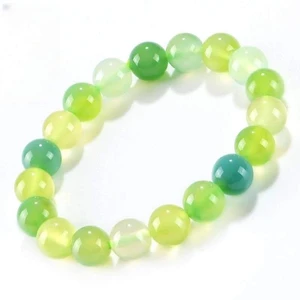 Natural Green Stone Apple Crystal Bracelet Gift for Valentine Mothers Day Boys and Girls Unisex Healing Jewelry