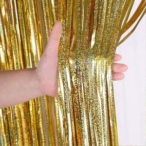 1*2 m Laser Dot Curtain of Rain Stream Drapery for Birthday Wedding Adult Party Decoration Background Promotional Party Supplies