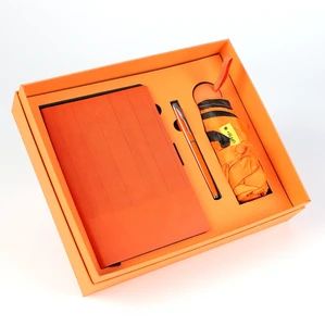 2026 Custom Logo Business Anniversary Gift Promotional Pen 3 in 1 Set Notebook Umbrella Corporate Luxury Gift Set