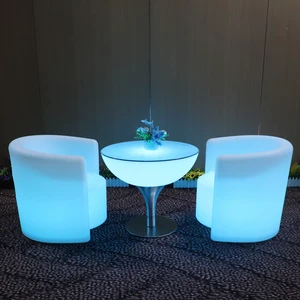 Outdoor Party Led Light Up Led Furniture Illuminated Event Night Club Lounge Led Light Bar Furniture Chairs Tables Sofa Set