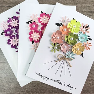 3D Mother's Day Card Happy Mother's Day Card Handmade Floral Mother's Day Greeting Card Gift for Mum DIY Handcrafted