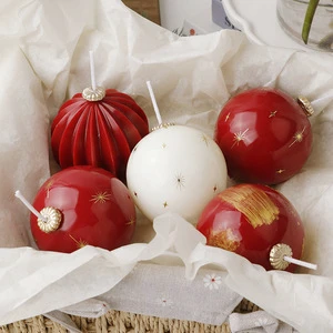 Handmade Spherical Scented New Year Lantern Candle for Christmas Home Party Decoration Diwali Perfect New Year Gift for Bars
