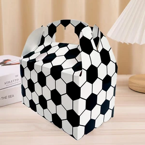 Soccer Theme Gable Box Adult Birthday Party Supplies Thanksgiving Graduation Disposable Eco-friendly Biodegradable Food Box