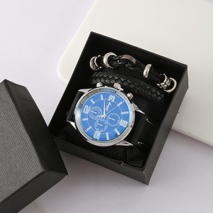 Business Gift Set-Eco-Friendly Metal Watch-Embossed Design-Fashion Father's Day Gift with Bracelet Box