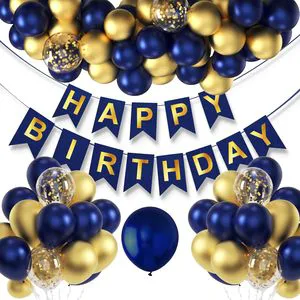 OEM Birthday Party Balloons Arch Decoration Set Happy Birthday Banner Latex Balloons Adult Male Wall Backdrop Decor