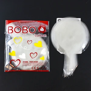 Hot Selling 18/24/36 Inches Pe/Pvc Transparent Bobo Balloon Clear Round Bobo Plastic Bubble Balloon For Party Decor