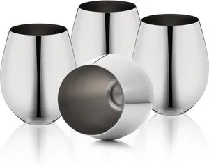Custom Logo Stainless Steel Egg Tumbler, Reusable Metal Cocktail Cup For Parties