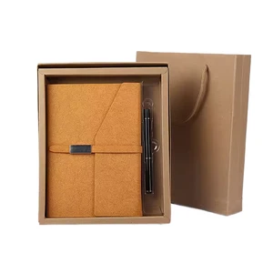 Luxury Personalized Gift Set Business Planner Notebook Eco-friendly Embossed for Father's Day Back to School Promotional