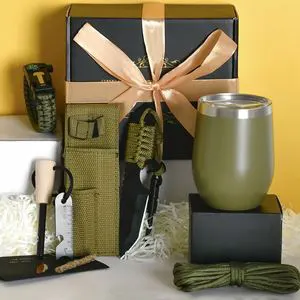Business Luxury Men Gift Set with Coffee Mug Bottle Opener Candle Keychain Office Set Fathers Day Birthday Gifts
