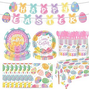 Easter Bunny Egg Holiday Party Supplies Themed for Spring Kids Celebration Event Gathering