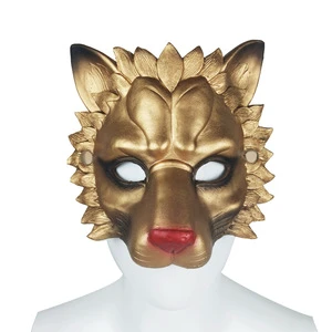 Supply New In-stock 3D PU-foamed Lion Face Masks for Adults Halloween Carnival Masquerade Party Props Made in China