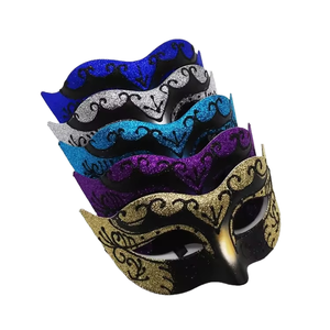 Vintage Style Masquerade Masks PVC Venetian Party Decorations Mardi Gras Costume Mask for Carnivals Halloween Masquerades Party