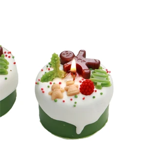 2026 New Year Trending Cute Handpainted Soy Wax Biodegradable Aromatherapy Christmas Scented Candles Custom Super Market