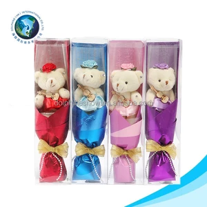 Valentine's Day Gift Stuffed Single Bear Cute Plush Teddy Bear Bouquet