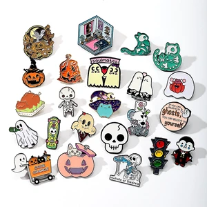 Bulk Spooky Halloween&Cute Ghost Enamel Pins-Factory In-Stock Custom OEM/ODM Metal Badges For Commercial Orders&Retail Restocks