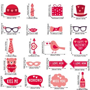 Valentine's Day Party Decorations and Funny Photo Props for Cake Decorating Supplies