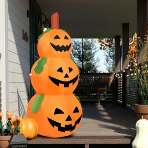 Halloween Light Decorations Inflatable Stacked Pumpkin Outdoor Productos De Halloween with Led Light