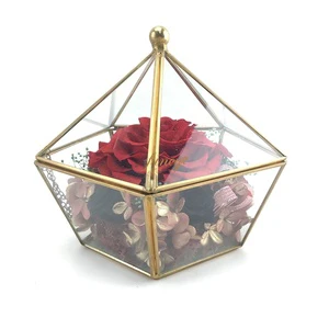 Thanksgiving Gifts Ideas Dried Preserved Flowers Craft Accessories Rose in Glass