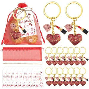 2025 New Product Creative Valentine's Day Lipstick Keychain Small Gift Keychains