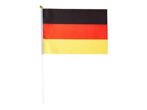Small Mini German Flag Handheld Polyester Waterproof Flags for Party Parades Sports Events Patriotic Festival Decorations