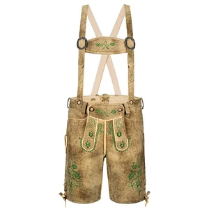 2025 New Design Unisex Bavarian German Lederhosen Outfit High Quality Traditional Octoberfest Attire Solid Mid Eco-Friendly