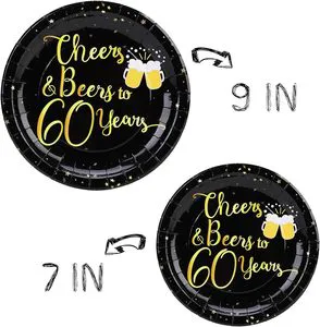 Party Supplies 60th Birthday Party Pack for 24 with Cutlery