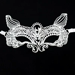 Masquerade Venetian Eyemask Halloween Sexy Woman Lace Mask for Carnival Fancy Dress Party Costume Ball Black Flexible