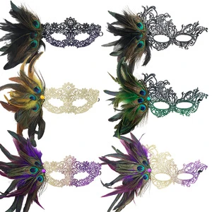 Cosplay Venetian Carnival Masquerade Italian Mask Wedding Venice Feather Party Mask for Party Holiday Supply